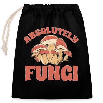 Cueillette de champignons Cueillette de champignons Cueillette de champignons - Sac cadeau en coton avec cordon (25 x 30 cm) - noir - Devant