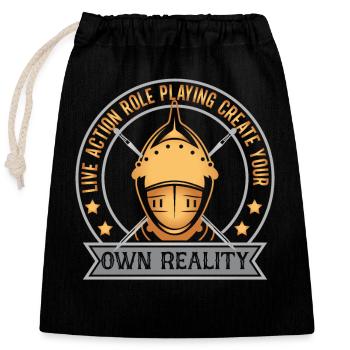 Live Action Jeu de rôle Larp Larper Fantasy - Sac cadeau en coton avec cordon (25 x 30 cm) - noir - Devant