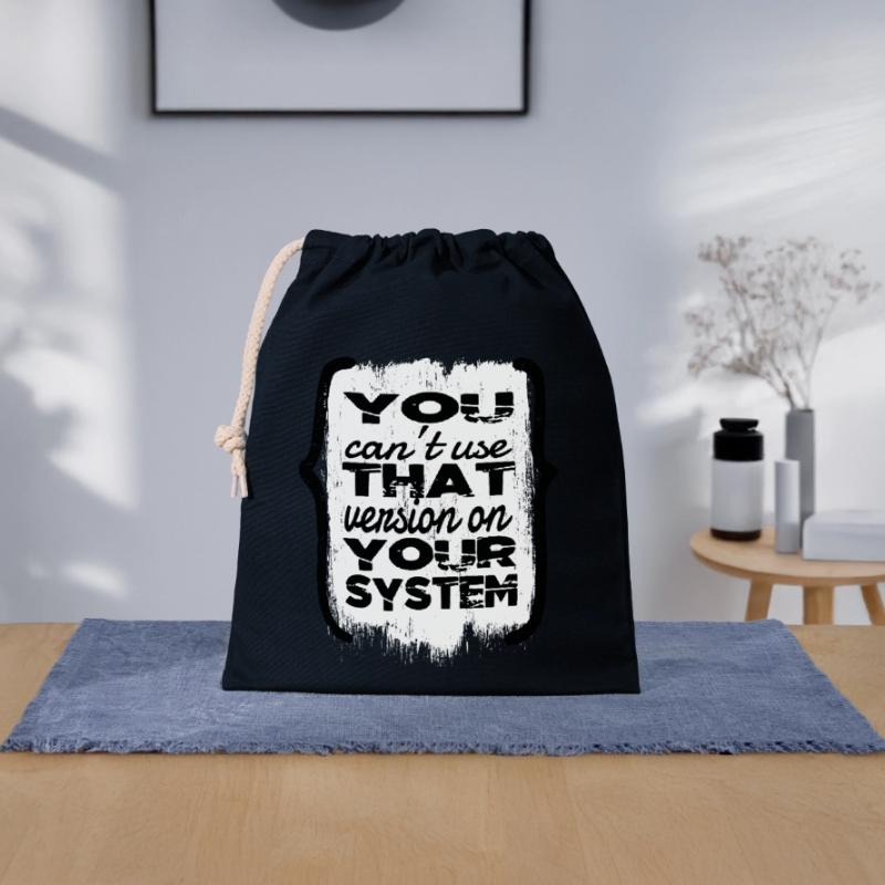 Geek Computer Humour Fullstack Developer Cool Closable cotton gift bag (25x30cm)