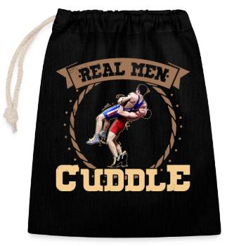 Lutte Arts martiaux Lutte Lutte Sports - Sac cadeau en coton avec cordon (25 x 30 cm) - noir - Devant