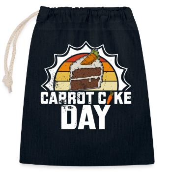 Cake Carrot Recipe Dessert Bakery Baking - Closable cotton gift bag (25x30cm) - navy - Front