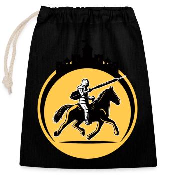 le Dart Rider - Sac cadeau en coton avec cordon (25 x 30 cm) - noir - Devant