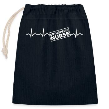 Retro Ferry Vêtements Porte-conteneurs - Sac cadeau en coton avec cordon (25 x 30 cm) - bleu marine - Devant