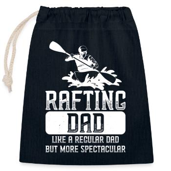 Fluss Rafting - Verschließbarer Geschenkbeutel aus Baumwolle (25x30cm) - Navy - Vorne