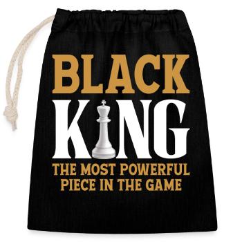 Schach Schachbrett Black History Month - Verschließbarer Geschenkbeutel aus Baumwolle (25x30cm) - Schwarz - Vorne