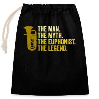 Euphonist Design Für Euphonium-player - Closable cotton gift bag (25x30cm) - black - Front