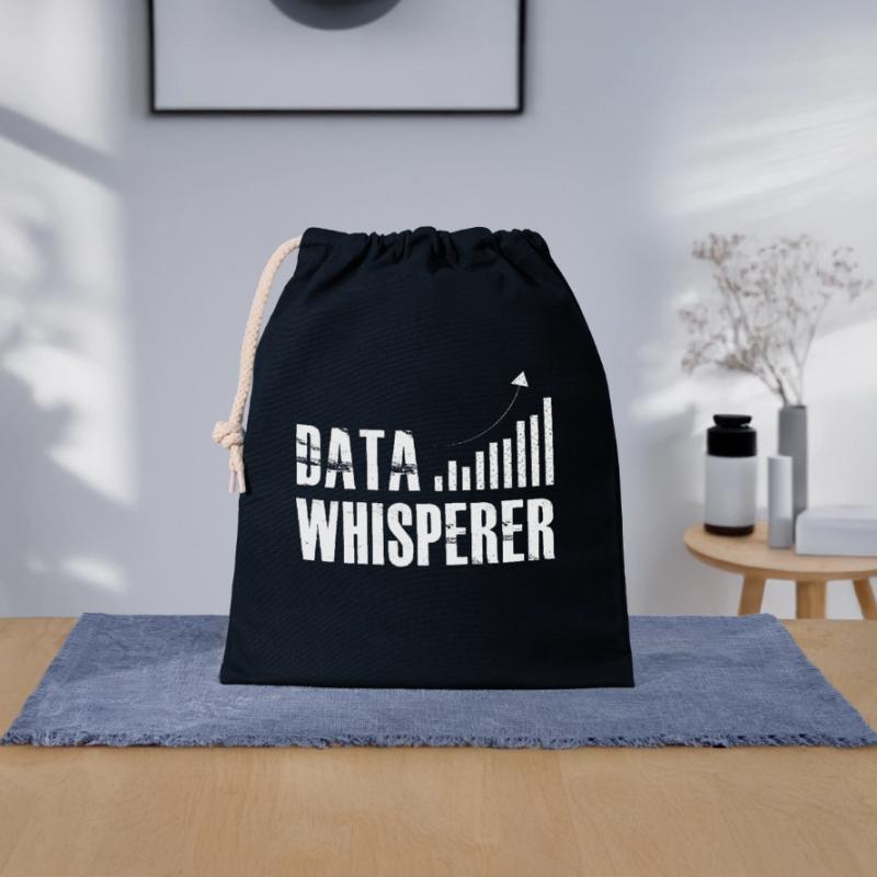 Data Whisperer Science Analyst Software Engineer Closable cotton gift bag (25x30cm)