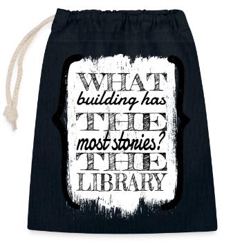 Green Comics Geek Art Book Keeper Chemise - Sac cadeau en coton avec cordon (25 x 30 cm) - bleu marine - Devant