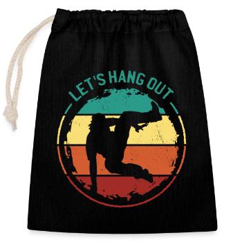 Parkour - Closable cotton gift bag (25x30cm) - black - Front