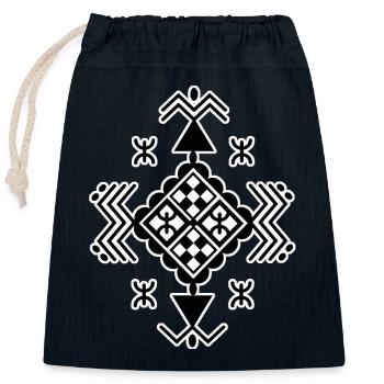 AMAZIGH SYMBOL BERBER Z IMAZIGHEN KABYL JUWEL - Verschließbarer Geschenkbeutel aus Baumwolle (25x30cm) - Navy - Vorne