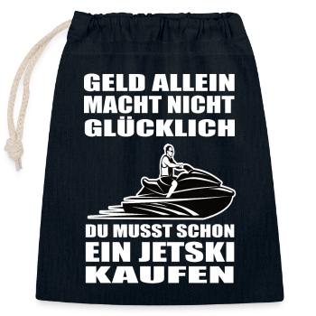 Jetski - Verschließbarer Geschenkbeutel aus Baumwolle (25x30cm) - Navy - Vorne