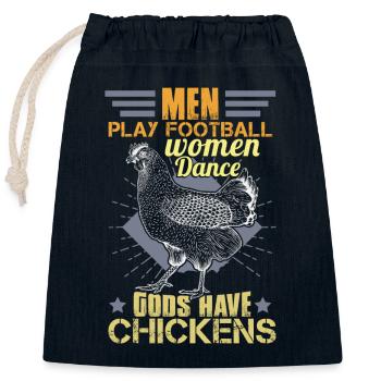 Hühnerkostüm Herren - Verschließbarer Geschenkbeutel aus Baumwolle (25x30cm) - Navy - Vorne