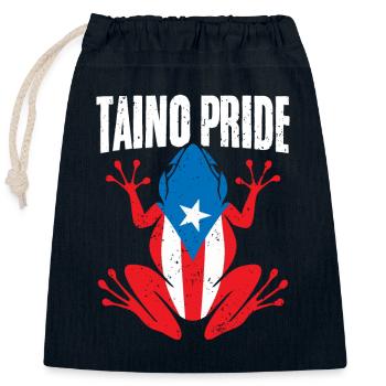 Taino Pride Awesome Puerto Rican Coqui A Puerto - Verschließbarer Geschenkbeutel aus Baumwolle (25x30cm) - Navy - Vorne