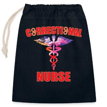Great Correctional Nurse Design - Closable cotton gift bag (25x30cm) - navy - Front
