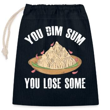 You Dim Sum You Lose Some Pun Asian Foodie - Verschließbarer Geschenkbeutel aus Baumwolle (25x30cm) - Navy - Vorne