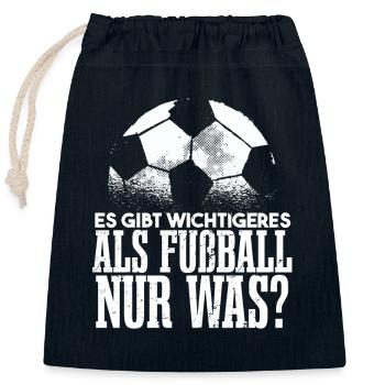 Fußballer Sprüche Lustig - Verschließbarer Geschenkbeutel aus Baumwolle (25x30cm) - Navy - Vorne
