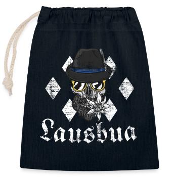 Lausbua bayern weiss - Closable cotton gift bag (25x30cm) - navy - Front
