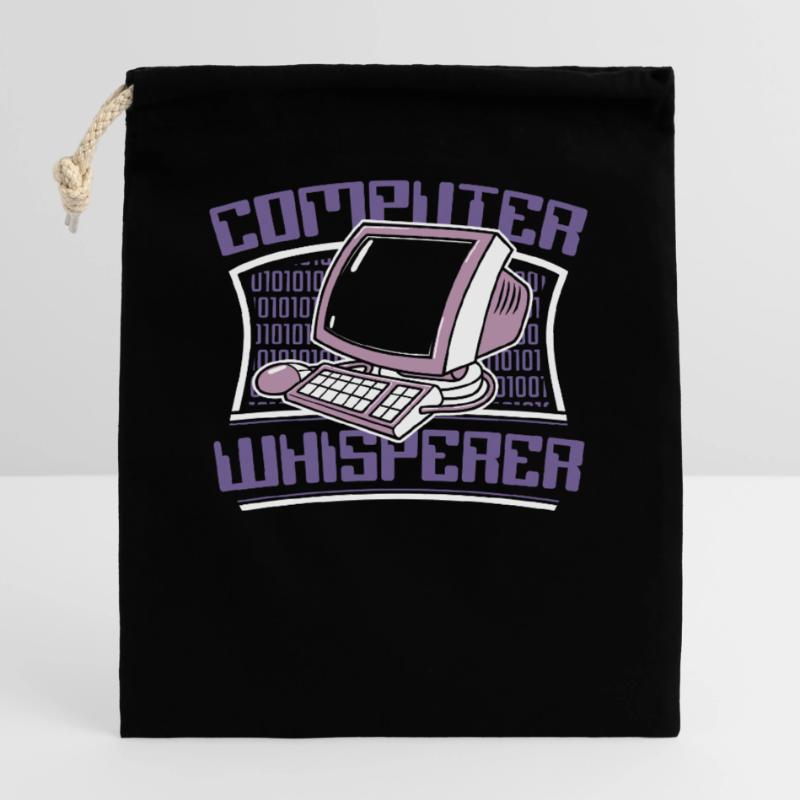 Computer Whisperer Admin IT Operations Administrator Closable cotton gift bag (25x30cm)