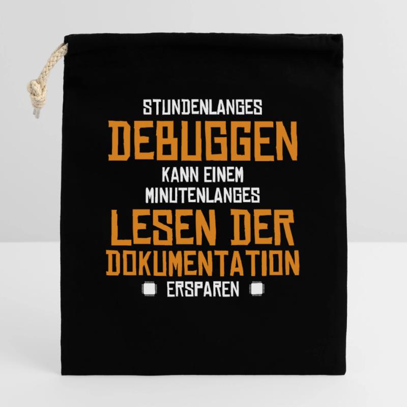 Stundenlanges Debuggen Softwareingenieur Coder Verschließbarer Geschenkbeutel aus Baumwolle (25x30cm)