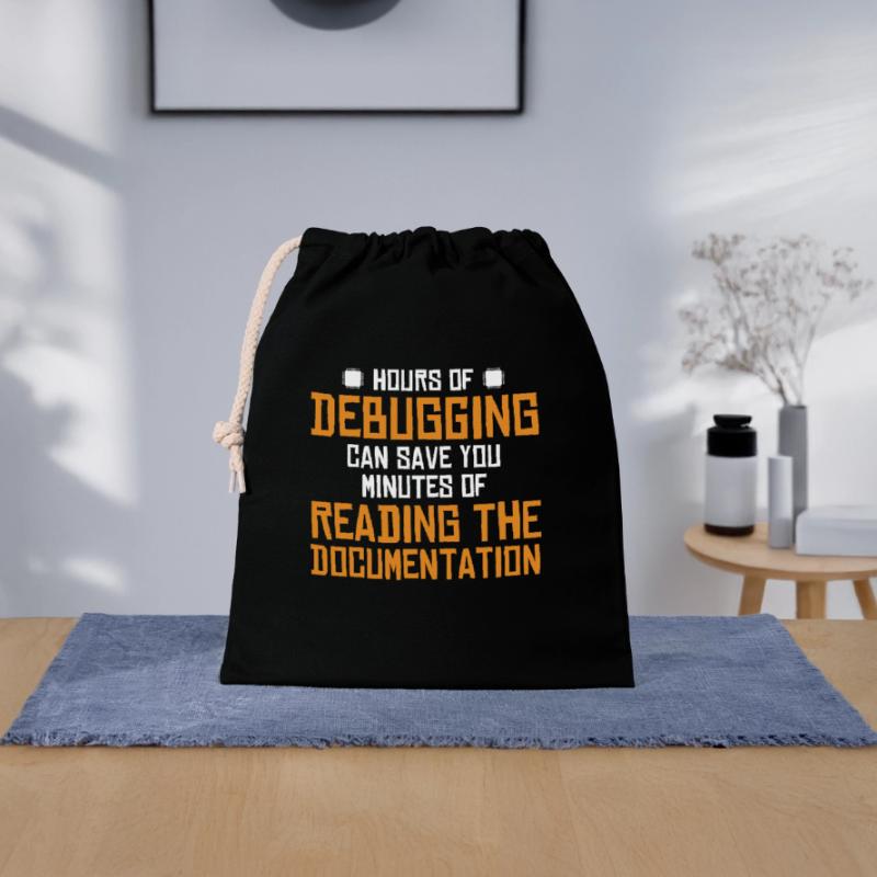 Hours Of Debugging Softwareingenieur Developer Verschließbarer Geschenkbeutel aus Baumwolle (25x30cm)