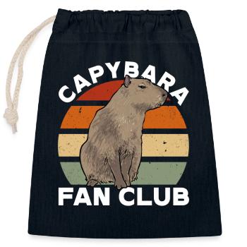 Capybara Nagetier - Verschließbarer Geschenkbeutel aus Baumwolle (25x30cm) - Navy - Vorne