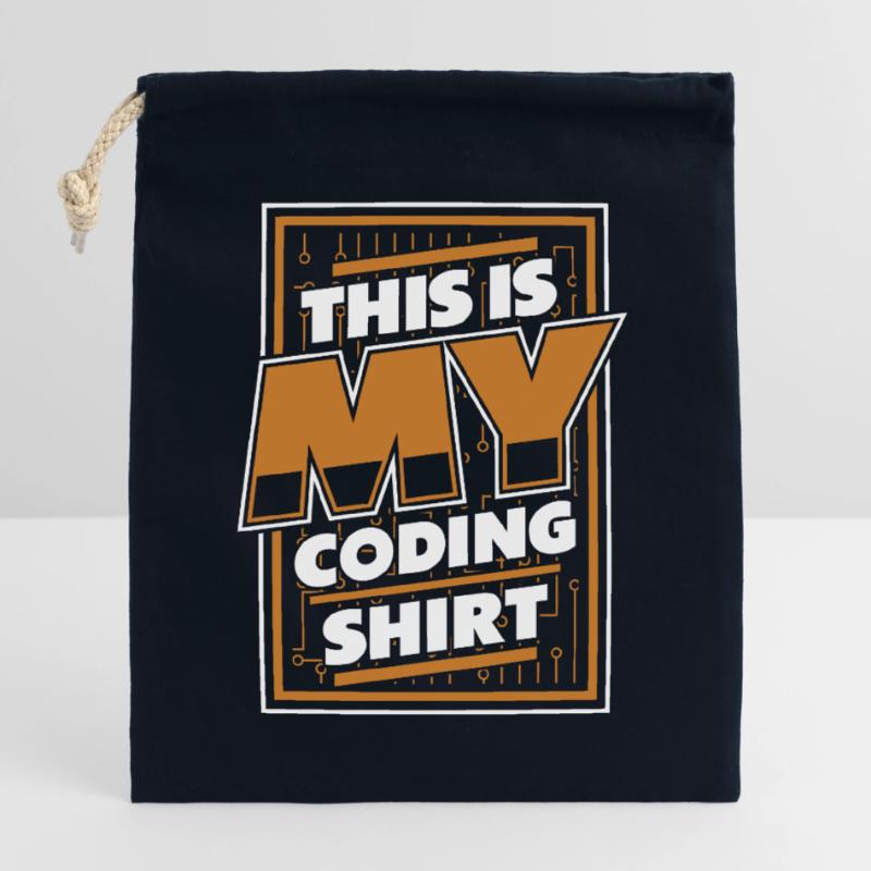This Is My Coding Clothing Developer Coder Verschließbarer Geschenkbeutel aus Baumwolle (25x30cm)