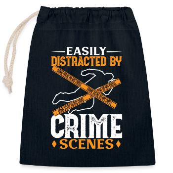 True Crime Murder Spy Crime Interest Gift Idea - Verschließbarer Geschenkbeutel aus Baumwolle (25x30cm) - Navy - Vorne
