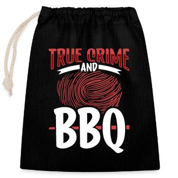 True Crime Murder Spy Crime Intérêt Idée cadeau - Sac cadeau en coton avec cordon (25 x 30 cm) - noir - Devant
