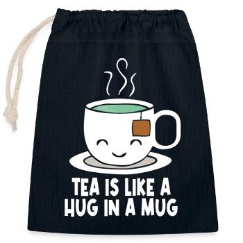 Kawaii Tee - Verschließbarer Geschenkbeutel aus Baumwolle (25x30cm) - Navy - Vorne