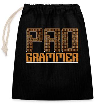 Programmeur Développeur logiciel Développeur Codeur - Sac cadeau en coton avec cordon (25 x 30 cm) - noir - Devant