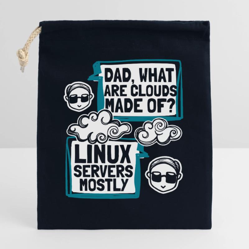 Papa quels sont les clouds faits de Developer Coder Sac cadeau en coton avec cordon (25 x 30 cm)