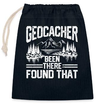 Niedlicher Geocacher Been There Found That - Verschließbarer Geschenkbeutel aus Baumwolle (25x30cm) - Navy - Vorne