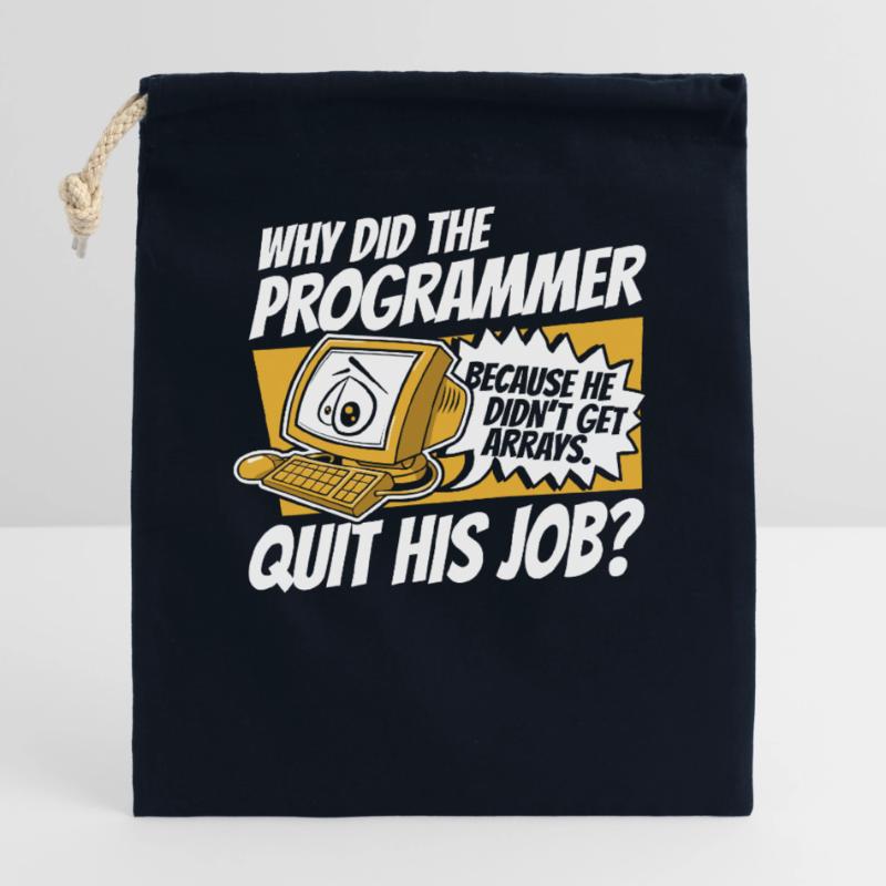Why Did Programmer Quit Job Developer Coder Closable cotton gift bag (25x30cm)
