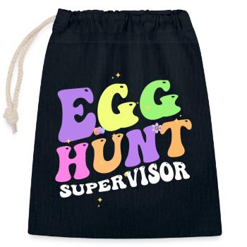 Egg Hunt Supervisor Lustige Ostern - Verschließbarer Geschenkbeutel aus Baumwolle (25x30cm) - Navy - Vorne