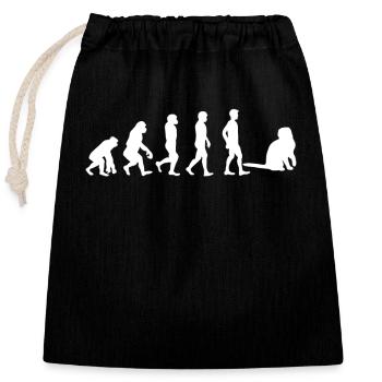 Scottish Fold Scottish Fold Evolution - Closable cotton gift bag (25x30cm) - black - Front