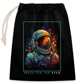 Spacewalk Astronaut Clothing - Closable cotton gift bag (25x30cm) - black - Front