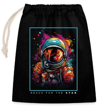Spacewalk Astronaut Clothing - Closable cotton gift bag (25x30cm) - black - Front
