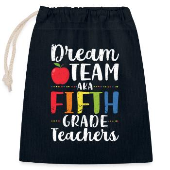 Dream Team alias Fight Grade Teachers 5. Schule - Verschließbarer Geschenkbeutel aus Baumwolle (25x30cm) - Navy - Vorne
