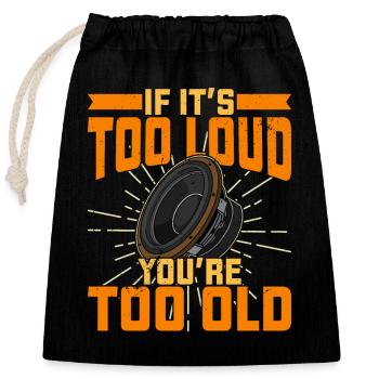 Sound Technician Sound Analog Subwoofer Music - Closable cotton gift bag (25x30cm) - black - Front