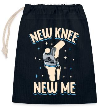 Neues Knie neues Ich - Knie Titan - Verschließbarer Geschenkbeutel aus Baumwolle (25x30cm) - Navy - Vorne