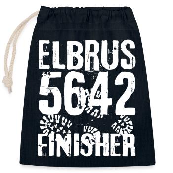 Mount Elbrus Caucasus Mountaineering Mountaineering Mountain - Closable cotton gift bag (25x30cm) - navy - Front