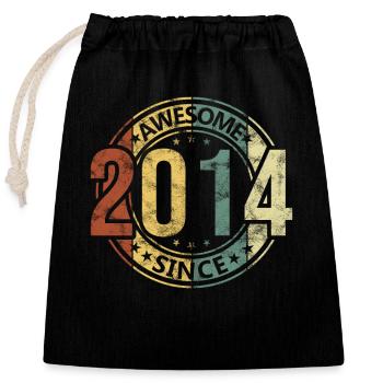 Génial depuis 2013 Retro Vintage Birthday - Sac cadeau en coton avec cordon (25 x 30 cm) - noir - Devant