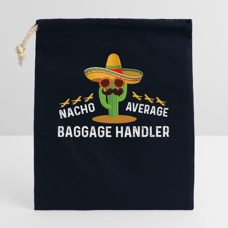 Nacho Average Baggage Handler Cinco De Closable cotton gift bag (25x30cm)