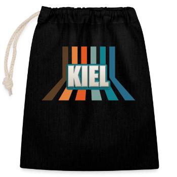 Kielerin Kieler Kiel - Closable cotton gift bag (25x30cm) - black - Front