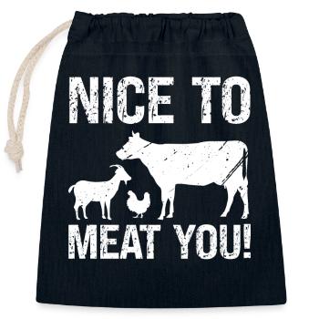 It's nice that you exist - Closable cotton gift bag (25x30cm) - navy - Front