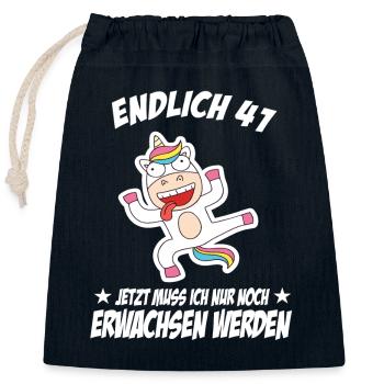 41 Geburtstag Positive Sprüche Zum 41 geburtstag - Verschließbarer Geschenkbeutel aus Baumwolle (25x30cm) - Navy - Vorne