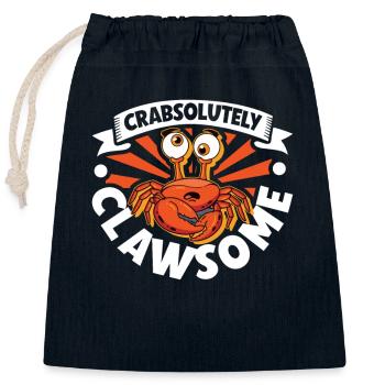Krabbe krabben krabbenflüsterer Krabbenjagdfischer - Verschließbarer Geschenkbeutel aus Baumwolle (25x30cm) - Navy - Vorne