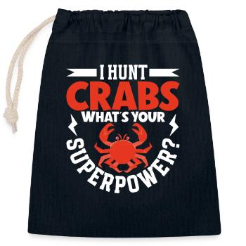 Krabbe krabben krabbenflüsterer Krabbenjagdfischer - Verschließbarer Geschenkbeutel aus Baumwolle (25x30cm) - Navy - Vorne