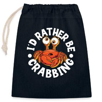 Krabbe krabben krabbenflüsterer Krabbenjagdfischer - Verschließbarer Geschenkbeutel aus Baumwolle (25x30cm) - Navy - Vorne