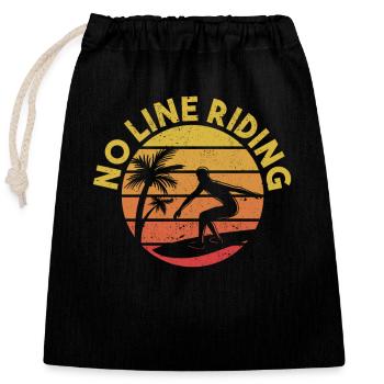 Pas de ligne Wakesurf Wake Surf Wakesurf Ride - Sac cadeau en coton avec cordon (25 x 30 cm) - noir - Devant